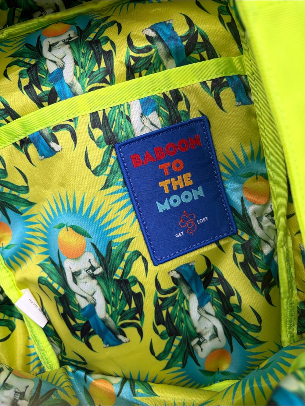 Baboon to the moon Gilardi neon yellow mini backpack DISCONTINUED - Picture 5 of 10